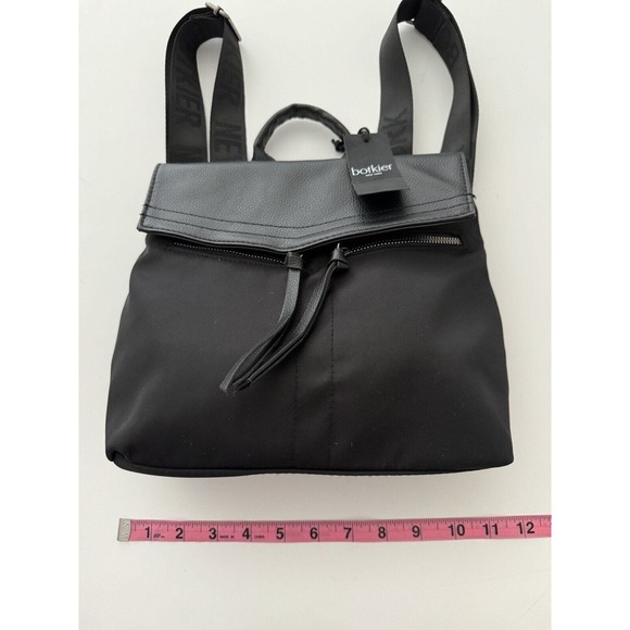 Botkier New York Trigger Backpack Small Black Polyester Lightweight Pockets NWT - Picture 2 of 12